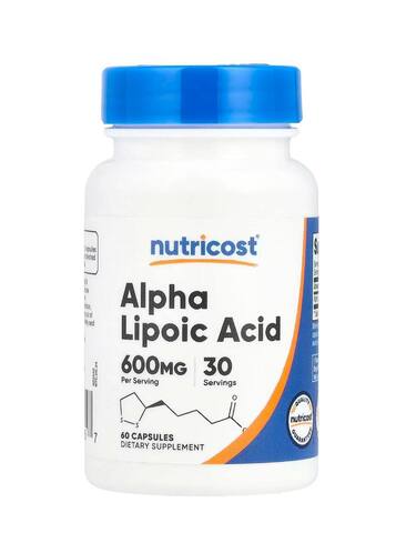 Nutricost Альфа-липоевая кислота, 60 капсул (300 мг на порцию)