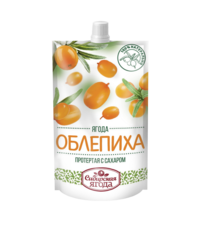 Облепиха протертая с сахаром / 280 г / дой-пак / Сибирская ягода