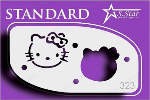Трафарет для аквагрима S.STAR 323 Китти