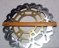 Диск тормозной передний лепестковый на BMW F 700 / 800 / G 650 золотой