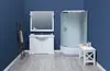 Aquanet SC-1200Q-R SC-1200Q-R Кабина 1200х800мм, Прав.угол,хром, мат/бел, 4мм, купол,верх.душ,выс.поддон.Набор (243330)