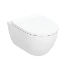 Geberit 502.718.00.1 502.718.00.1 Acanto Комплект подвесного унитаза вертикальный смыв, закрытая форма, TurboFlush, с сиденьем с крышкой для унитаза: Т мин.=53см, Функция фото