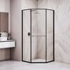 RGW 33328288-14R Душевой уголок 80*80*200 RGW SV-82-B "R" Трапеция/Чёрный/Прозрачное/8 мм