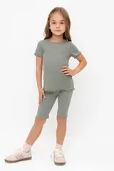 шорты  для девочки  КР 400556-1/зеленый чай к565