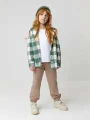 брюки  для девочки  КП 400635/песчаный берег