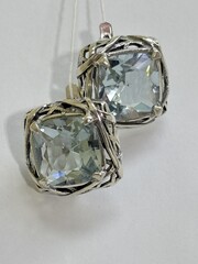 Микадо (серьги из серебра)