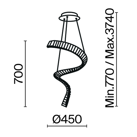 Подвесной светодиодный светильник Maytoni Krone P097PL-L48BS3K