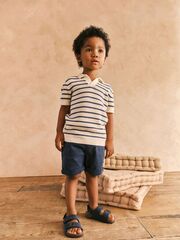 Поло вязаное для мальчика Next 948-960, Светло-бежевый, Синий