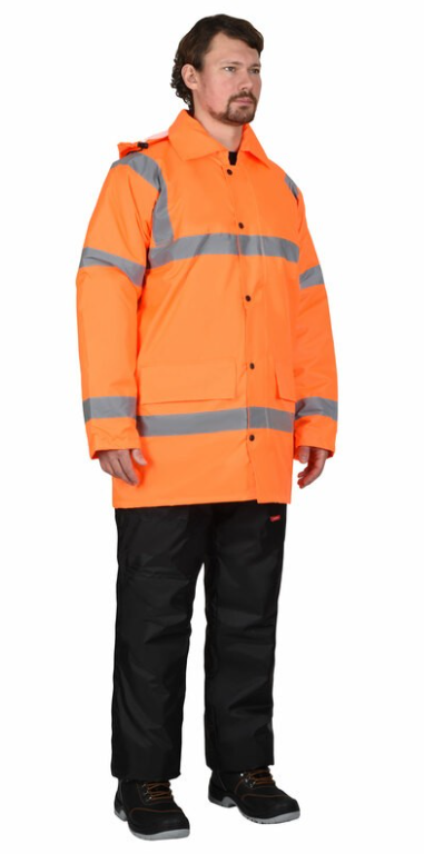 Куртка зимняя СИРИУС-Атлас, флуоресцентный оранжевый