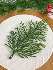 Набор травяных лапок туи, искусственные, 15*11 см, набор 30 шт.