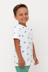 фуфайка  для мальчика  КР 302737-1/белый,дино к560