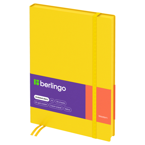 Ежедневник недатированный, А5, 136л., кожзам, Berlingo 