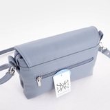 Сумка Саломея 1070 гладкий серо-голубой