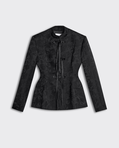 Жакет из жаккардовой вискозы черный