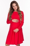 Платье для беременных и кормящих 16276 красный