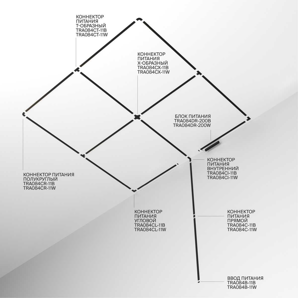 Шинопровод Maytoni Technical Busbar trunkings Radity TRX084EC-111B