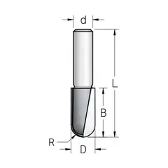 Фреза галтельная пазовая DIMAR 3.2x9.5x44x6 R1.6 WPW RBL0323
