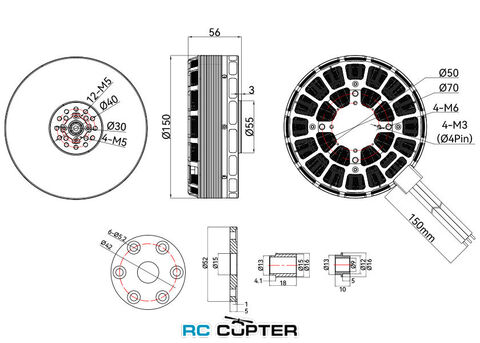 T-Motor MN1320 KV49 (45", 24S, 58 кг)