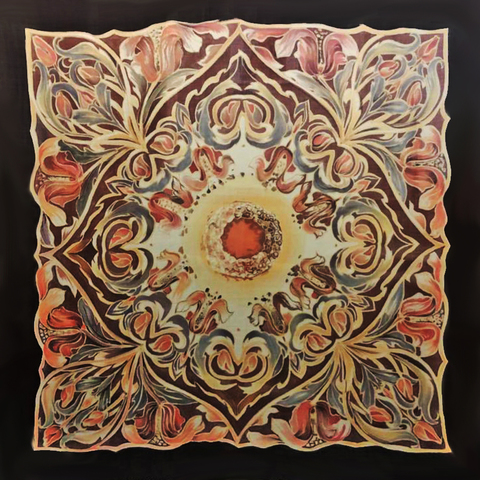 Шерстяной платок батик Изысканный 140x140 см