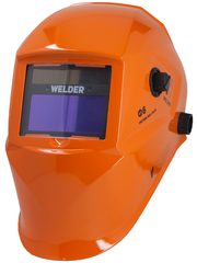 Маска сварочная WELDER PRO Ф6 Хамелеон 93x43 мм, DIN 4/9-13 (Внеш. регул), оранжевая