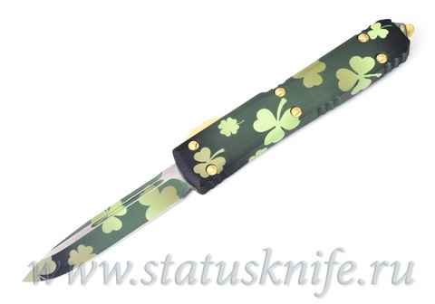 Нож Microtech Ultratech 121-1SPDS Green Lucky Clover