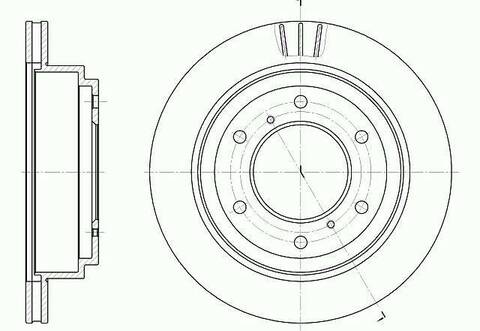 Диск тормозной вентилируемый G-brake  GR-02852