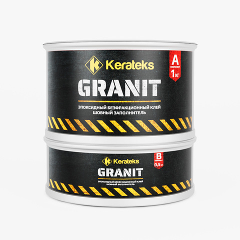 Клей безфракционный эпоксидный Kerateks Granit, 1.5 кг