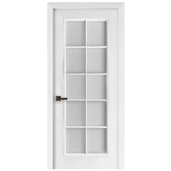 Купить Межкомнатная дверь эмаль Богемия 6 белая остеклённая