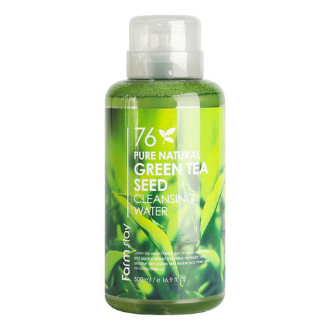 FarmStay Pure Cleansing Water Green Tea Seed - Очищающая вода для лица с экстрактом зеленого чая