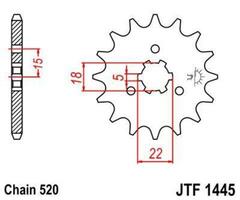 Звезда ведущая JTF1445 12SC