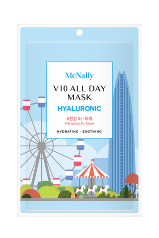 McNally Тканевая маска с гиалуроновой кислотой - V10 all day mask hyaluronic, 25 мл
