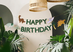 Гирлянда Happy Birthday "Динозавры" 3 м