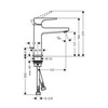 Смеситель для раковины однорычажный с донным клапаном Hansgrohe Metropol 74506000