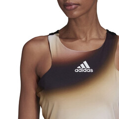 Топ теннисный Adidas Mel Y Tank W - black/sandy beige met/white