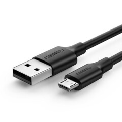 Кабель UGREEN USB 2,0 A to Micro USB Cable Nickel Plating, 1м US289, черный