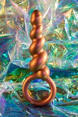 Коричневый анальный стимулятор Spiral Loop Copper Anal Plug - 13,3 см. - 