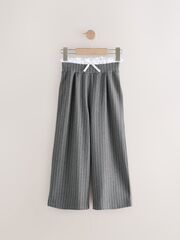 Брюки школьные с высокой талией для девочки Next AN5-956, Серый