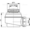 Сифон для душевого поддона 5,2 см Alcaplast A47CR-50