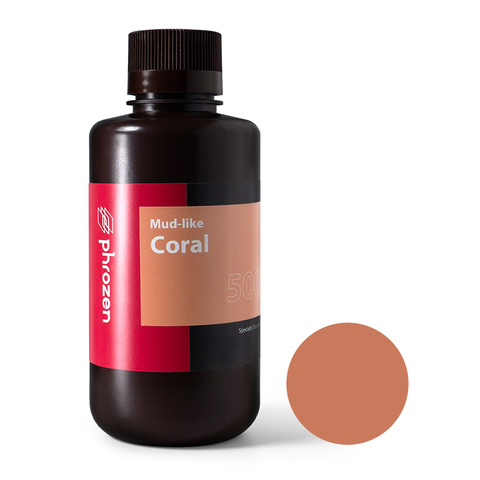 Фотополимер Phrozen Mud-Like Resin, коралловый (0,5 кг)