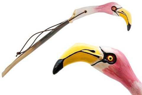 Ложка для обуви Pasotti- Flamingo Shoehorn with Zebu Horn, Италия.
