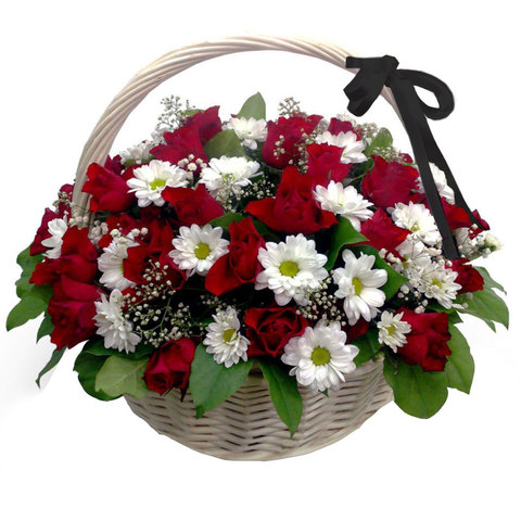 Корзины с цветами | Купить цветы в корзине