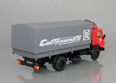 KAMAZ-5325 flatbed truck with tarpaulin Sovtransavto metal spoiler Elecon 1:43