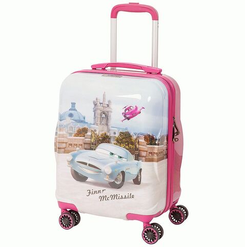 Детский чемодан SunVoyage Elit поликарбонат Тачки Маквин для девочек на 4 колесах 47х32х22 см.