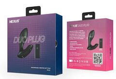 Черная анальная вибровтулка Nexus Duo Plug - 9,8 см. - 