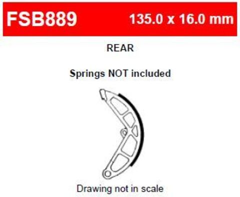 FSB889 Тормозные колодки барабанные MOTO, коробка 2 шт