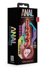 Коричневый анальный стимулятор Spiral Loop Copper Anal Plug - 13,3 см. - 