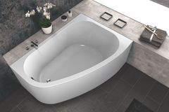 ВАННА АКРИЛОВАЯ KOLPA SAN CHAD 170*120 левая в комплекте с каркасом и сифоном