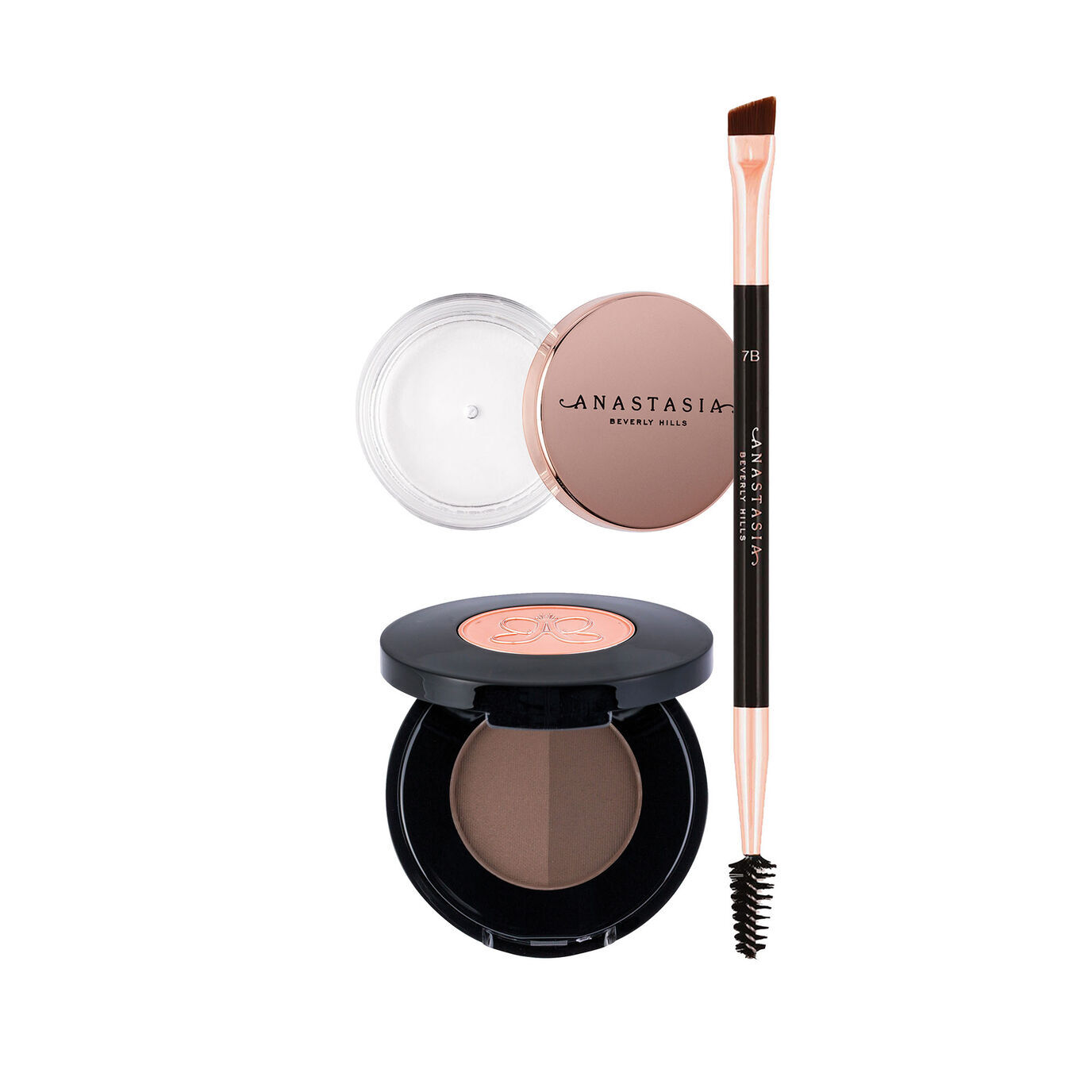 Anastasia Beverly Hills Fluffy & Fuller-Looking Brow Kit Dark Brown, фото 2