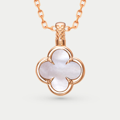 Подвеска из красного золота 585 пробы с перламутром для женщин (арт. 030111 п)