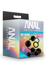 Черная анальная цепочка Black Anal Beads - 40,6 см. - 